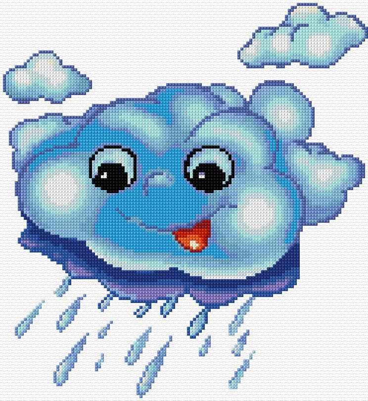 Cloud free cross-stitch pattern
