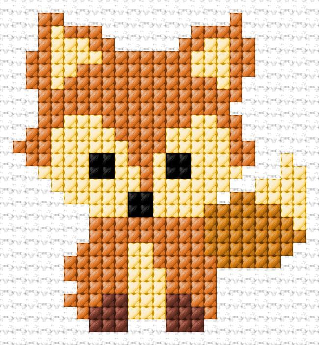 Fox free cross-stitch pattern