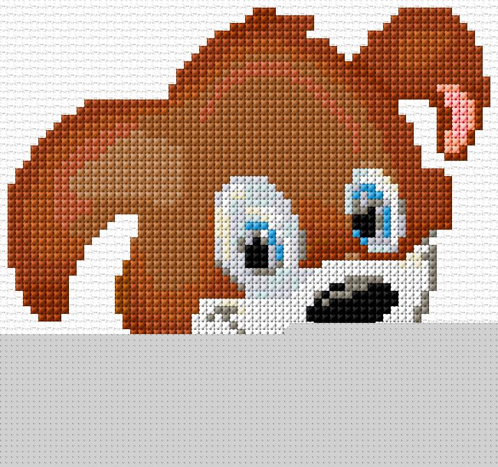 Dog free cross-stitch pattern