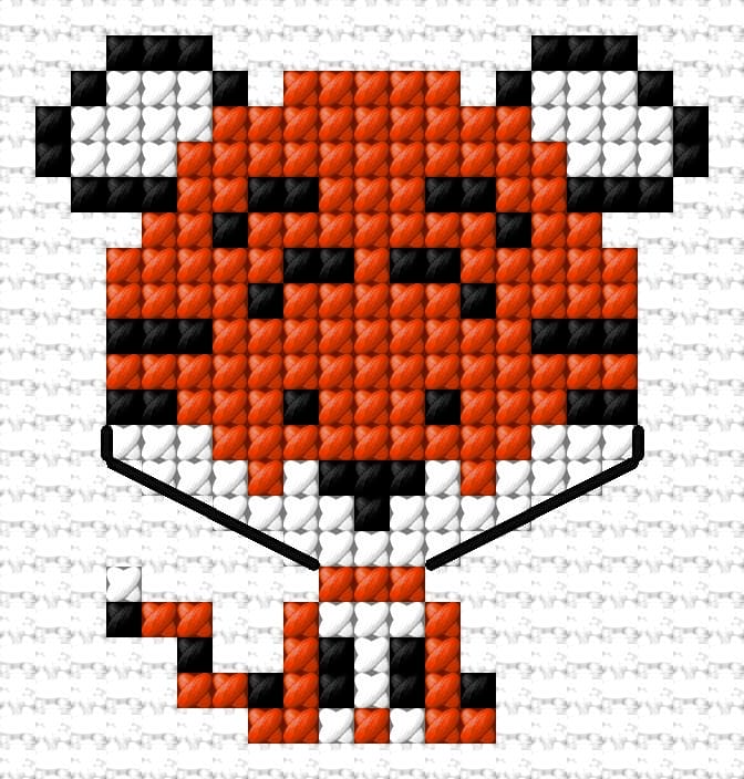Tiger free cross-stitch pattern