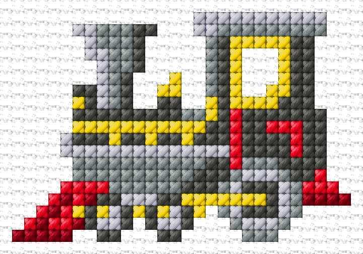 Train free cross-stitch pattern