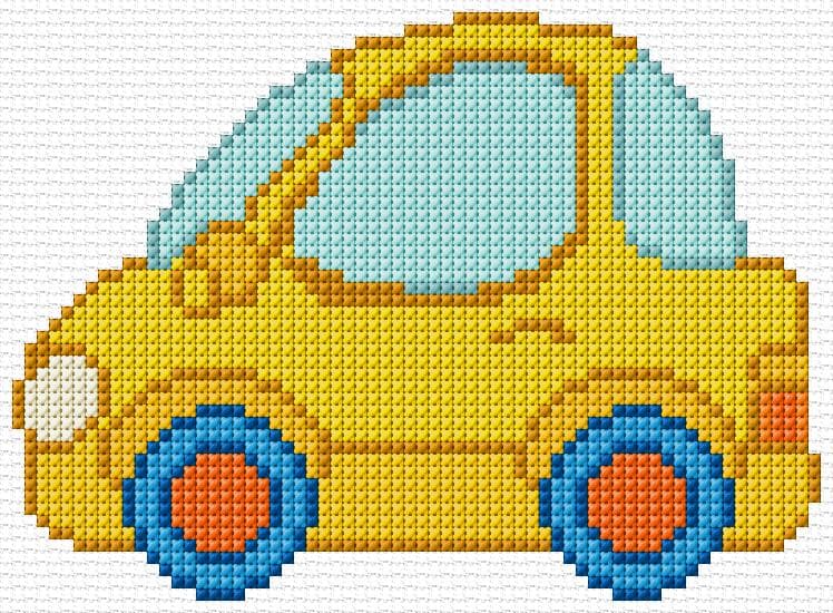 Car free cross-stitch pattern