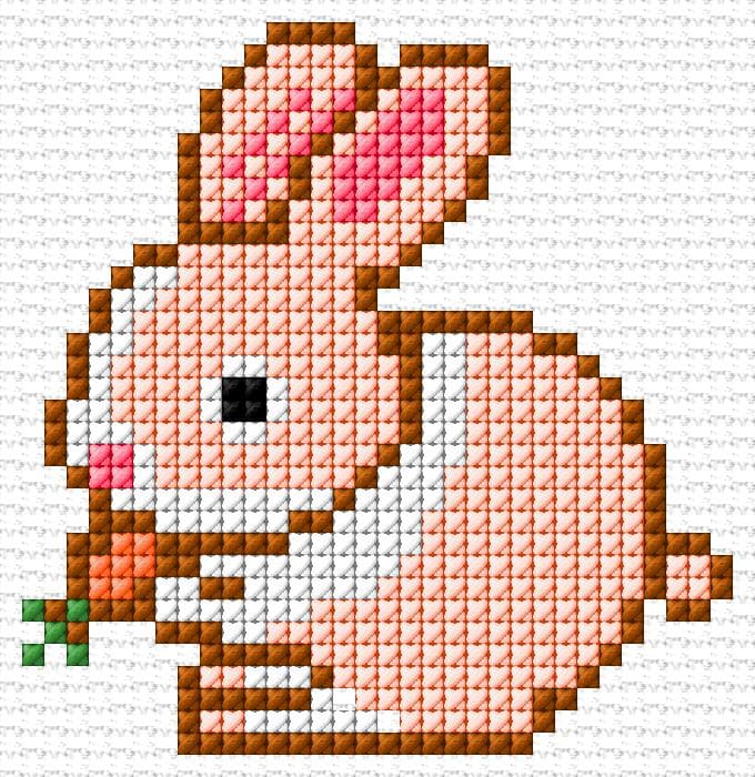 Bunny free cross-stitch pattern