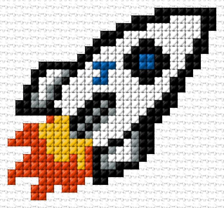 Rocket free cross-stitch pattern