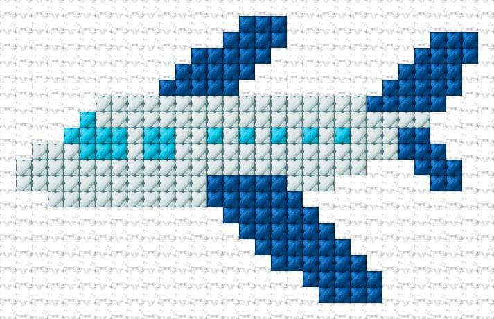 Plane free cross-stitch pattern
