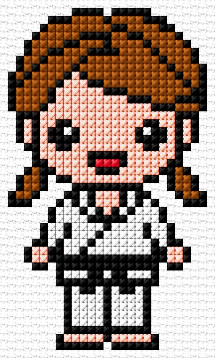 Carate Girl free cross-stitch pattern