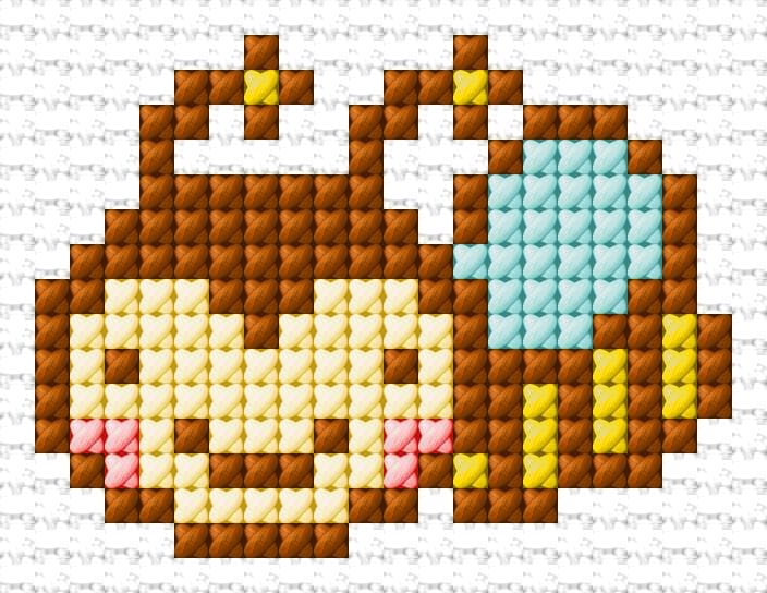 Bee free cross-stitch pattern