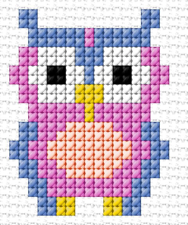 Owl free cross-stitch pattern
