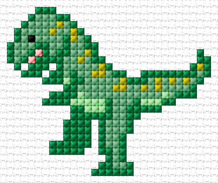 T-Rex free cross-stitch pattern
