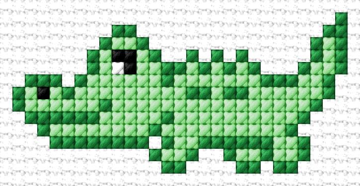 Crocodile free cross-stitch pattern