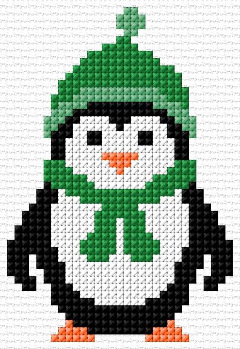Pinguin free cross-stitch pattern