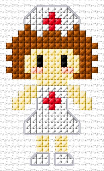 Nurse free cross-stitch pattern