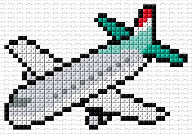 Plane free cross-stitch pattern