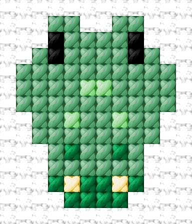 Crocodile free cross-stitch pattern