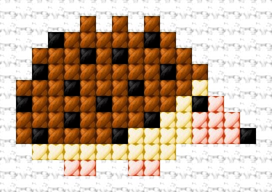 Hedgehog free cross-stitch pattern