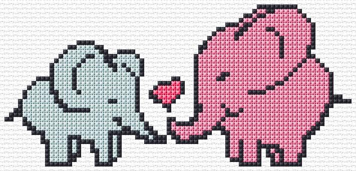 Mother and Child free cross-stitch pattern