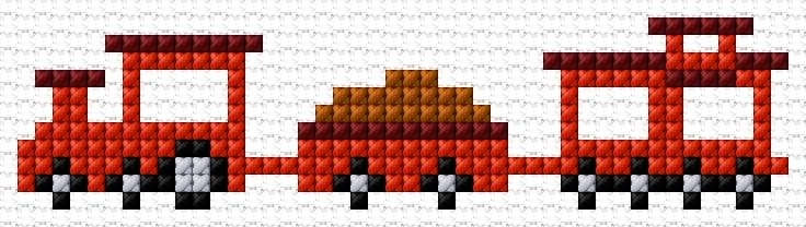Train free cross-stitch pattern