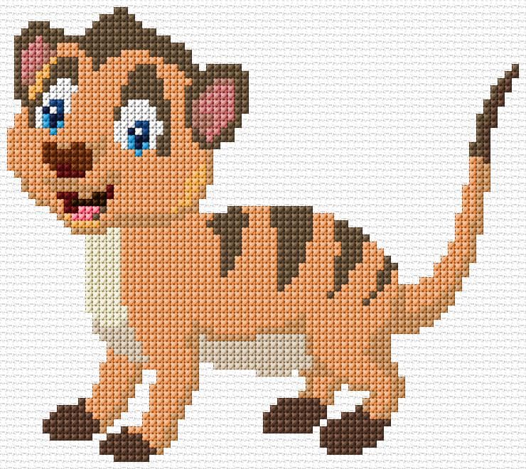 Meerkat free cross-stitch pattern