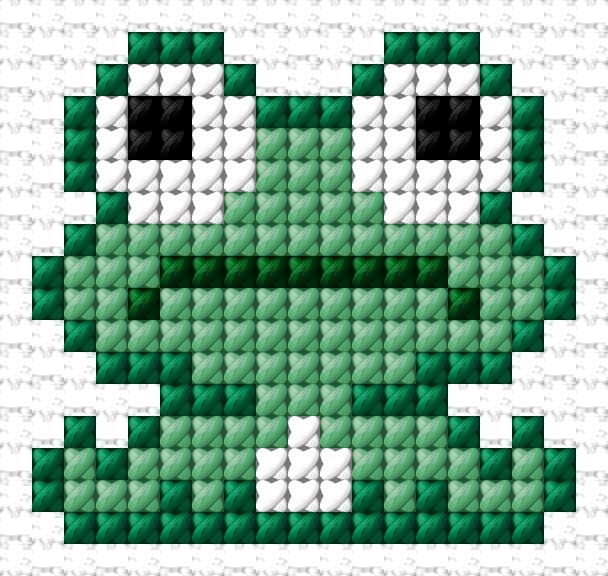 Frog free cross-stitch pattern