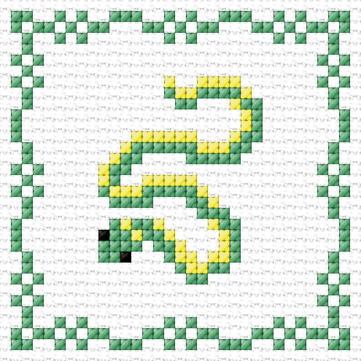 Snake free cross-stitch pattern