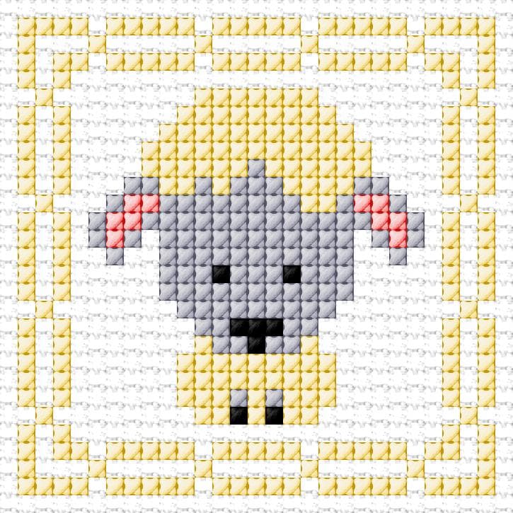 Lamb free cross-stitch pattern