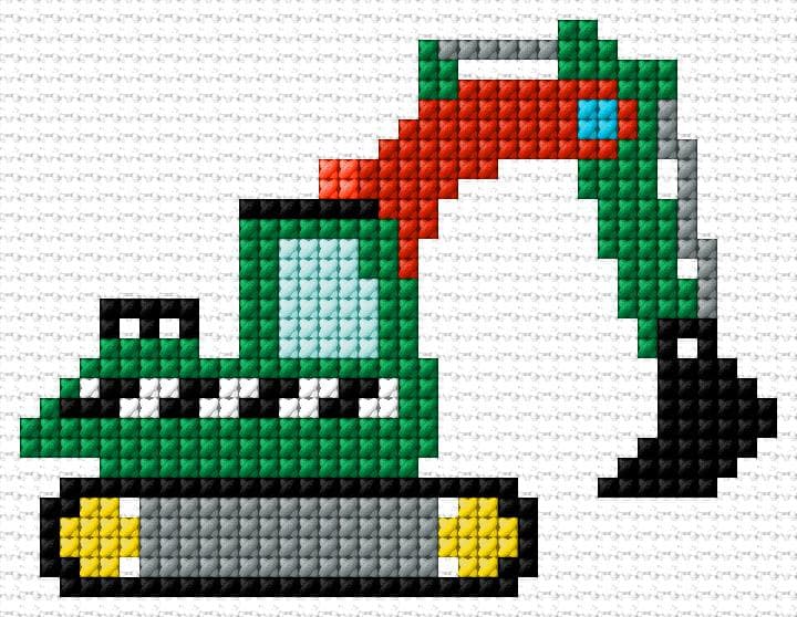 Digger free cross-stitch pattern