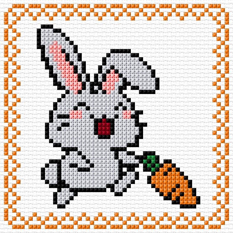 Bunny free cross-stitch pattern
