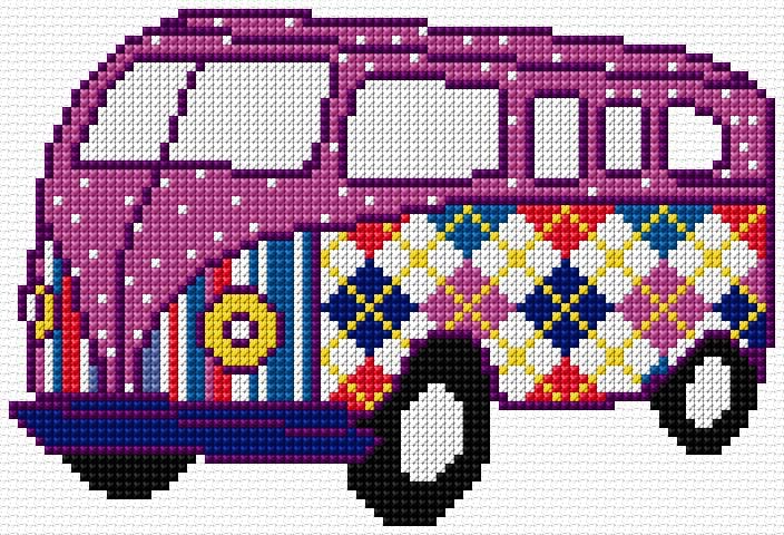 Bus free cross-stitch pattern