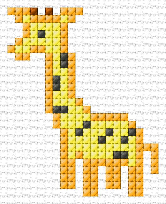 Giraffe free cross-stitch pattern