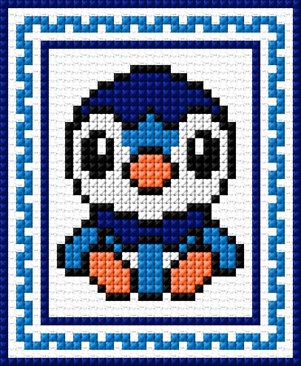 Pinguin free cross-stitch pattern