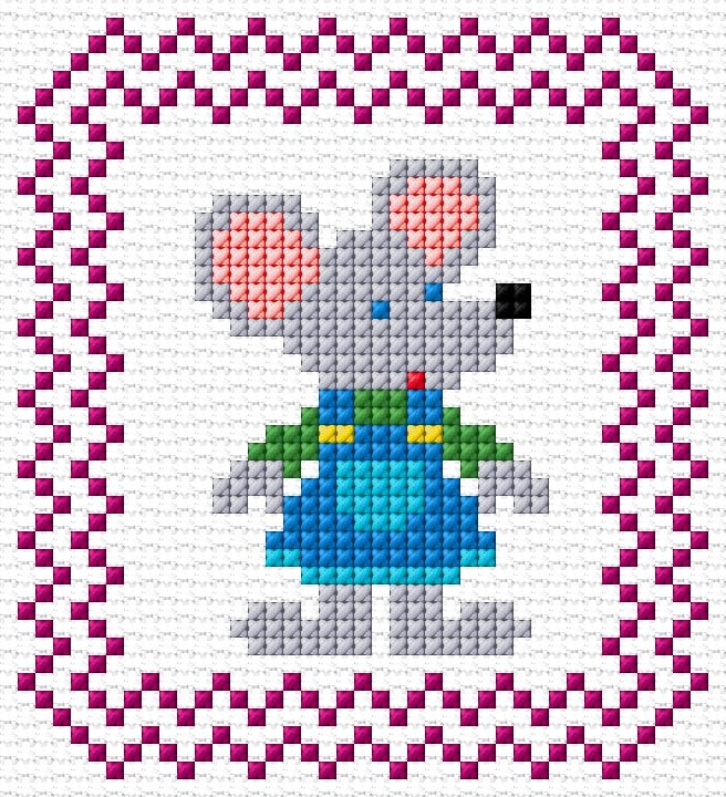 Mouse free cross-stitch pattern