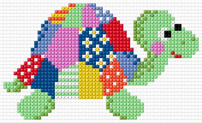 Turtle free cross-stitch pattern