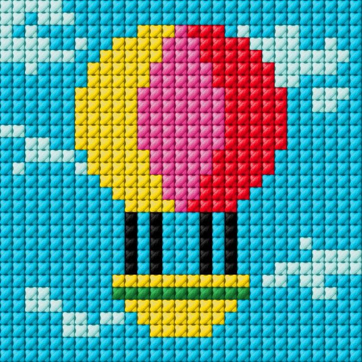 Balloon free cross-stitch pattern