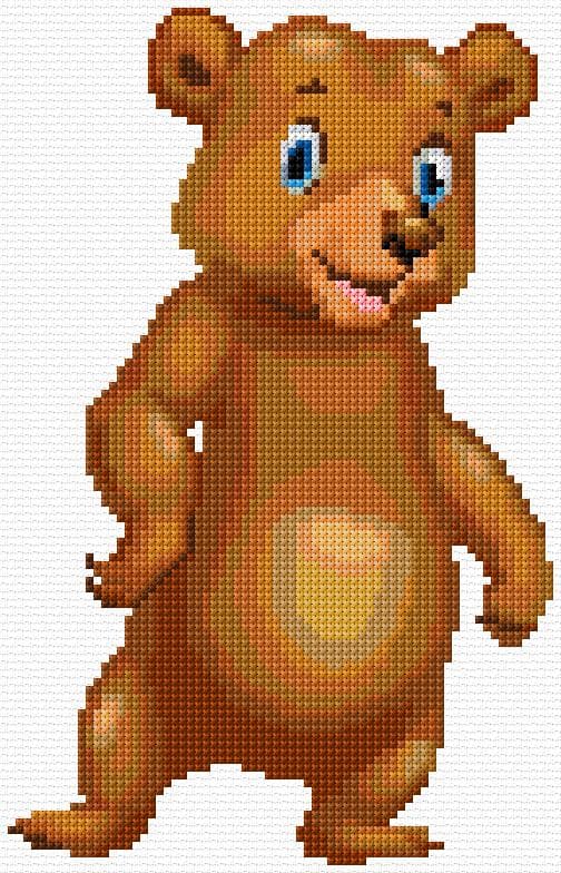 Bear free cross-stitch pattern