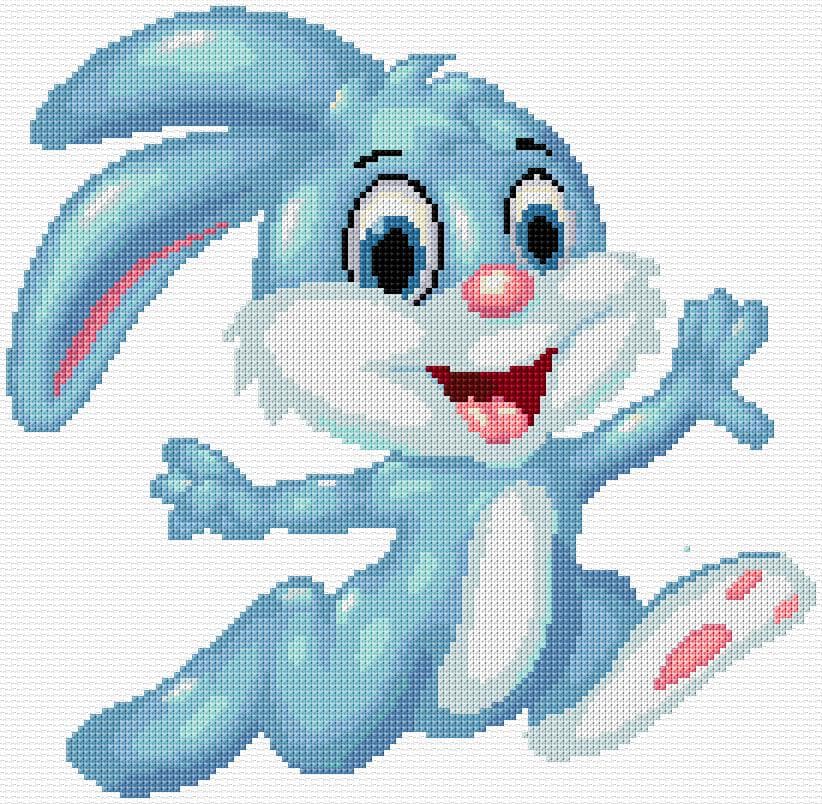 Rabbit free cross-stitch pattern