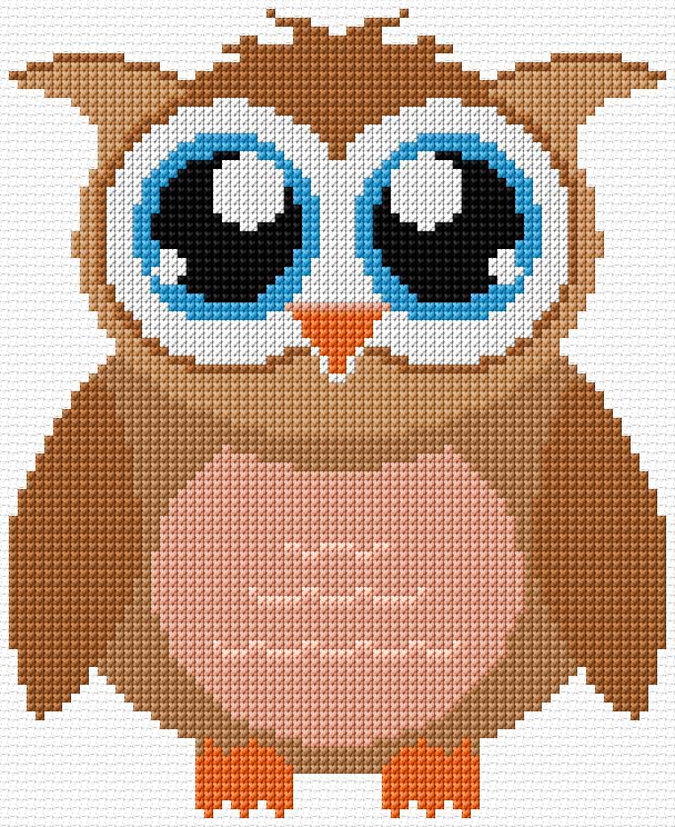 Owl free cross-stitch pattern