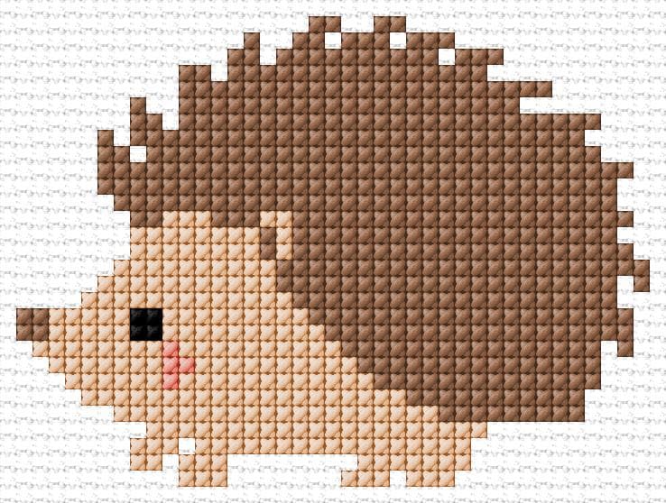 Hedgehog free cross-stitch pattern
