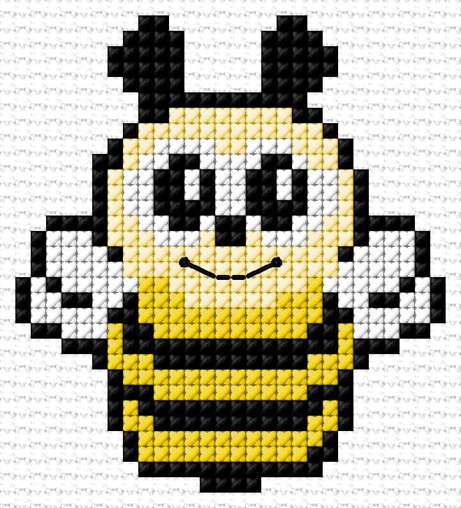 Bee free cross-stitch pattern