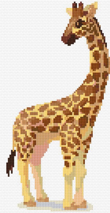 Giraffe free cross-stitch pattern
