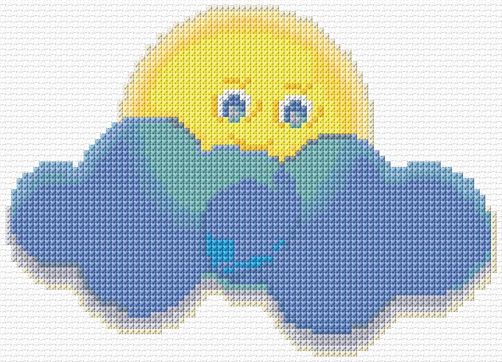 Sun free cross-stitch pattern