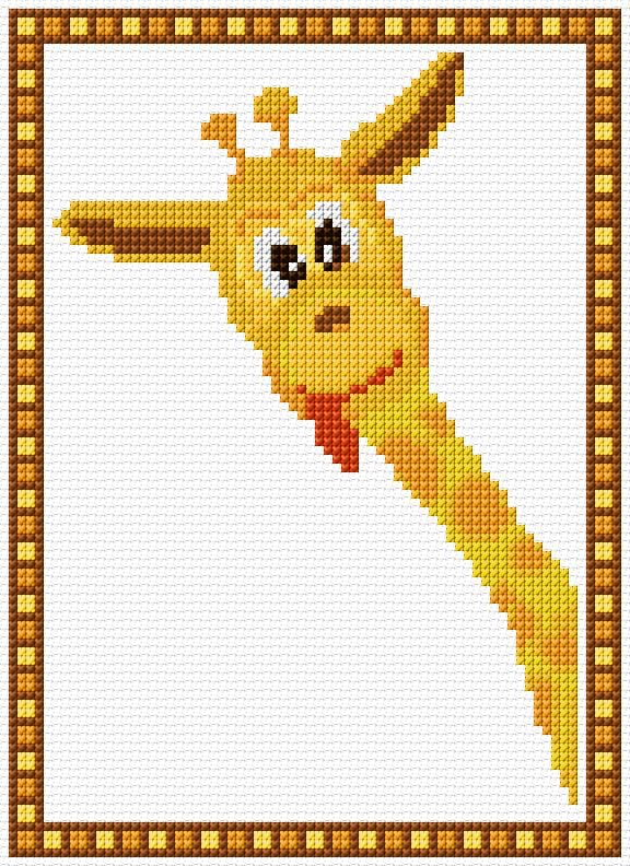 Giraffe free cross-stitch pattern
