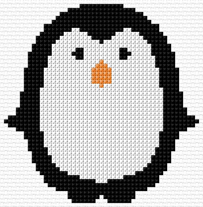 Pinguin free cross-stitch pattern