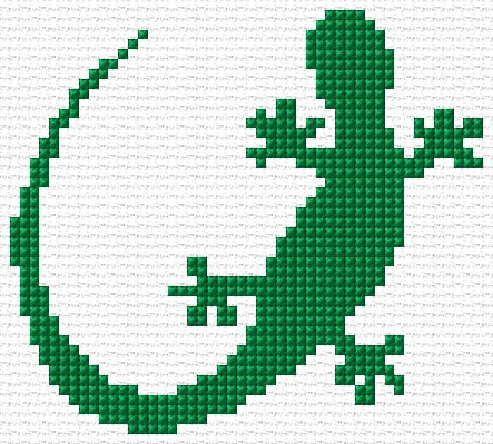 Lizard free cross-stitch pattern