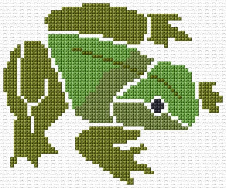 Frog free cross-stitch pattern