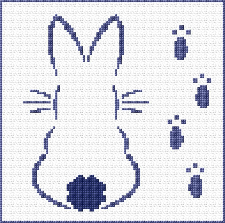 Rabbit free cross-stitch pattern