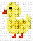 Duck free cross-stitch pattern
