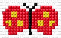 Red Butterfly free cross-stitch pattern