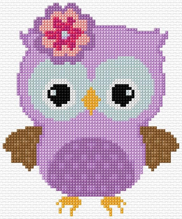 Owl free cross-stitch pattern