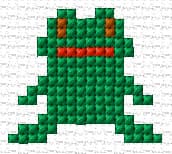 Small Frog free cross-stitch pattern
