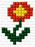 Flower free cross-stitch pattern